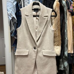 Intermix wool and cashmere vest